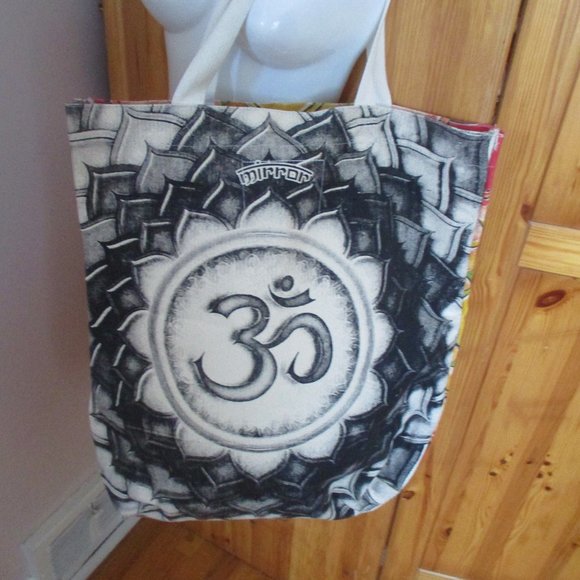 Mirror Canvas Tote Bag NEW Hindu Yoga Carry-all - Picture 5 of 13